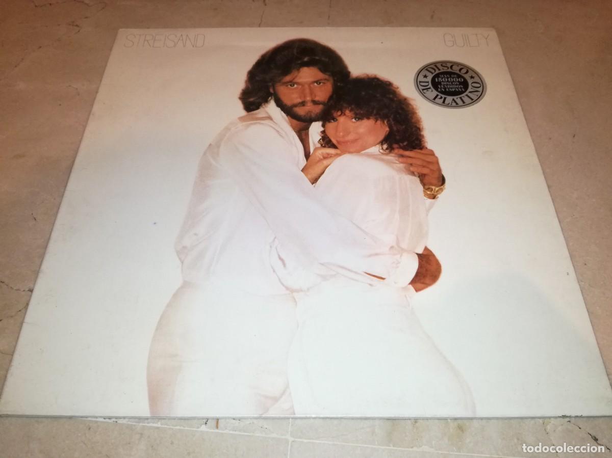 Discos de vinilo: BARBRA STREISAND CON BARRY GIBB-GUILTY-GATEFOLD-ORIGINAL ESPA&Ntilde;OL 1980