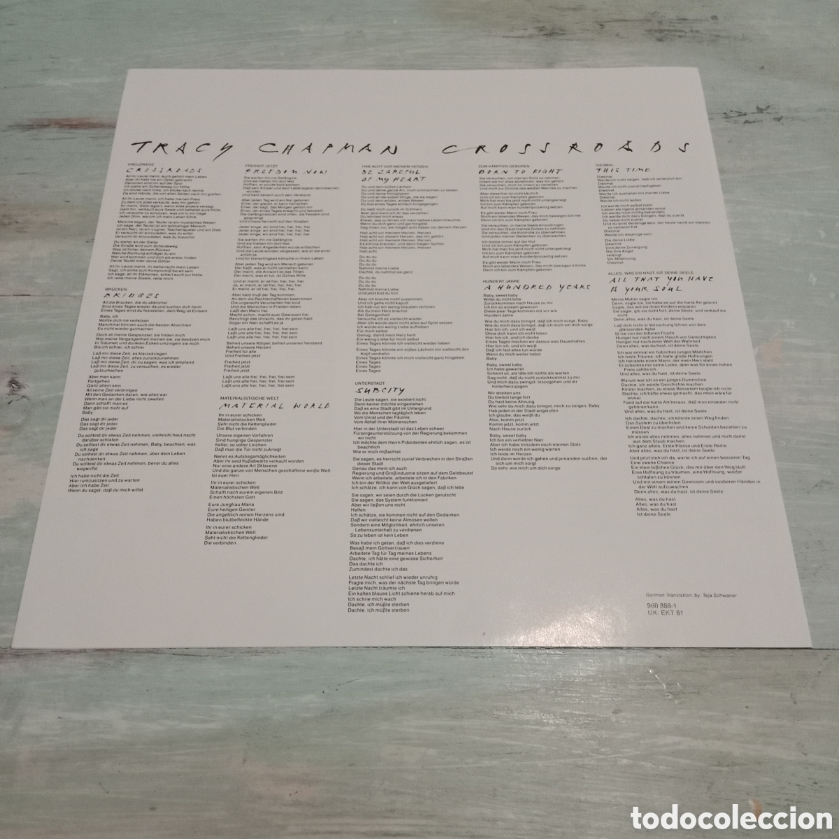 Discos de vinilo: TRACY CHAPMAN - CROSSROADS - LP - Foto 6