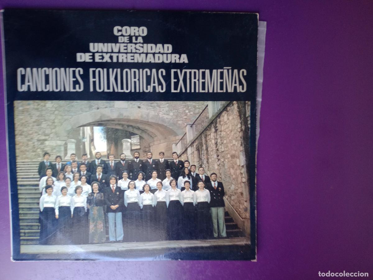 Discos de vinilo: coro universidad extremadura - canciones folkloricas extreme&ntilde;as - lp 1978 - folk tradicional,