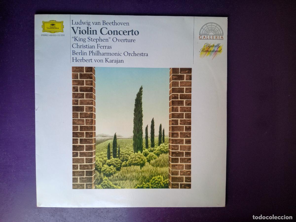 Discos de vinilo: Beethoven - Christian Ferras, FILARM BERLIN, Karajan &ndash; Violin CONCIERTO - LP DEUTSCHE 1986
