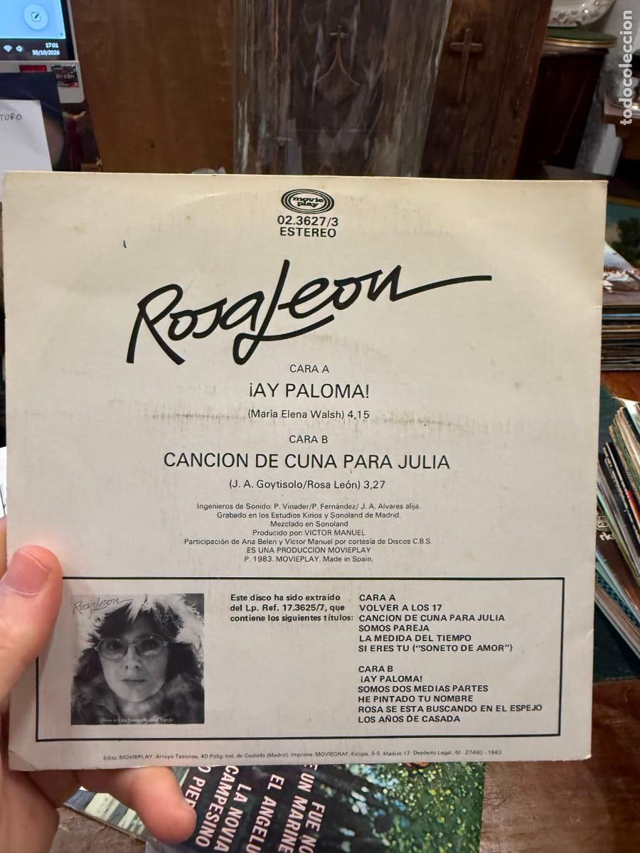 Discos de vinilo: SINGLES ROSALEON - &iexcl;AY PALOMA! - Foto 2