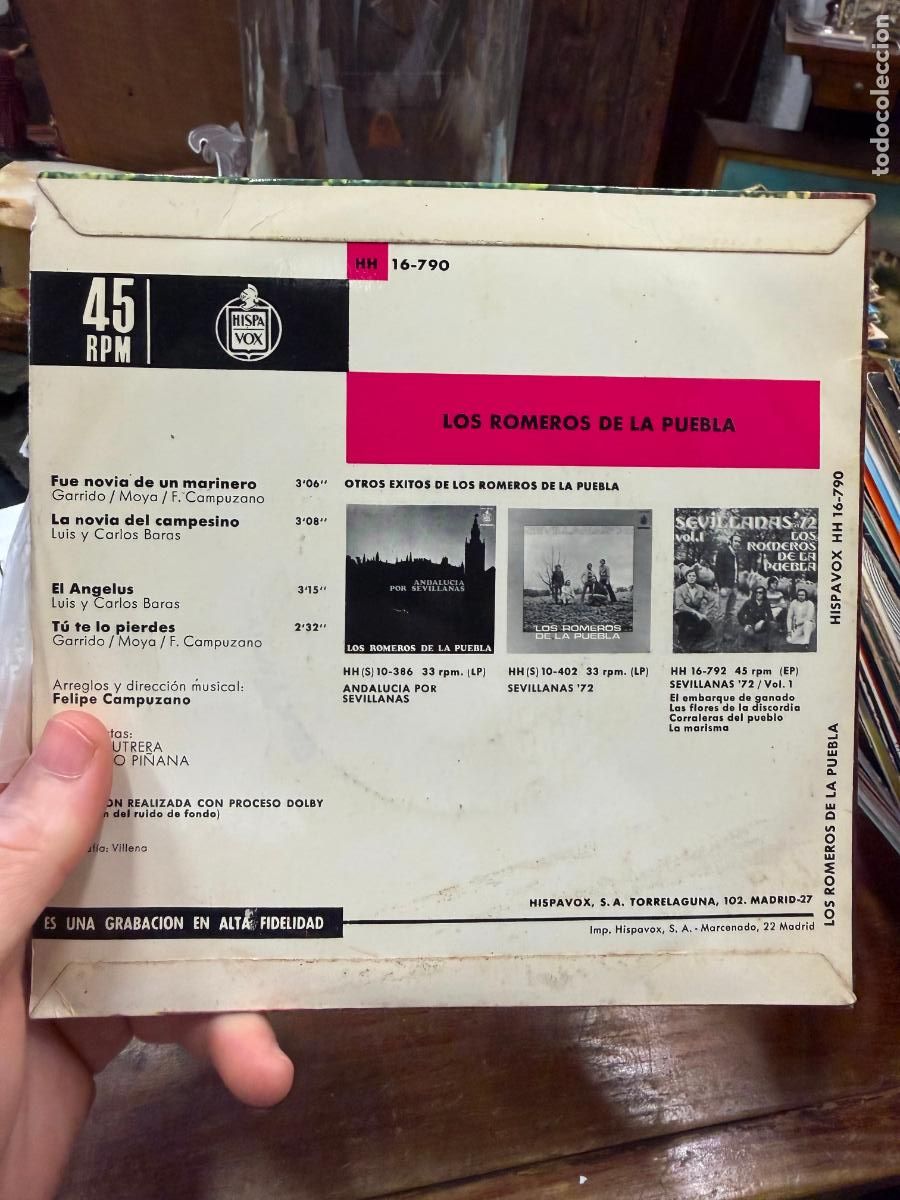 Discos de vinilo: SINGLES LOS ROMEROS DE LA PUEBLA - Foto 2