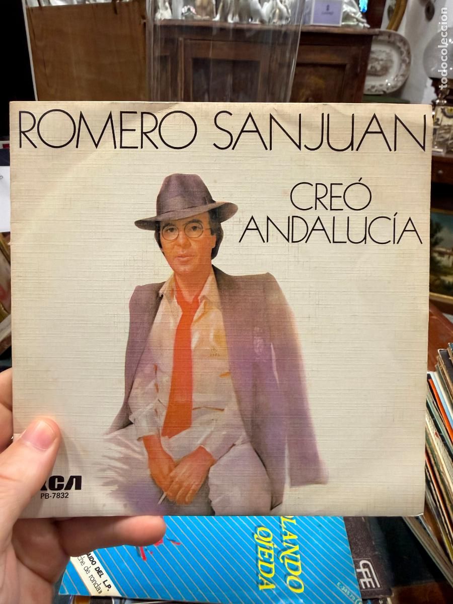 Discos de vinilo: SINGLES ROMERO SANJUAN - CRE&Oacute; ANDALUCIA