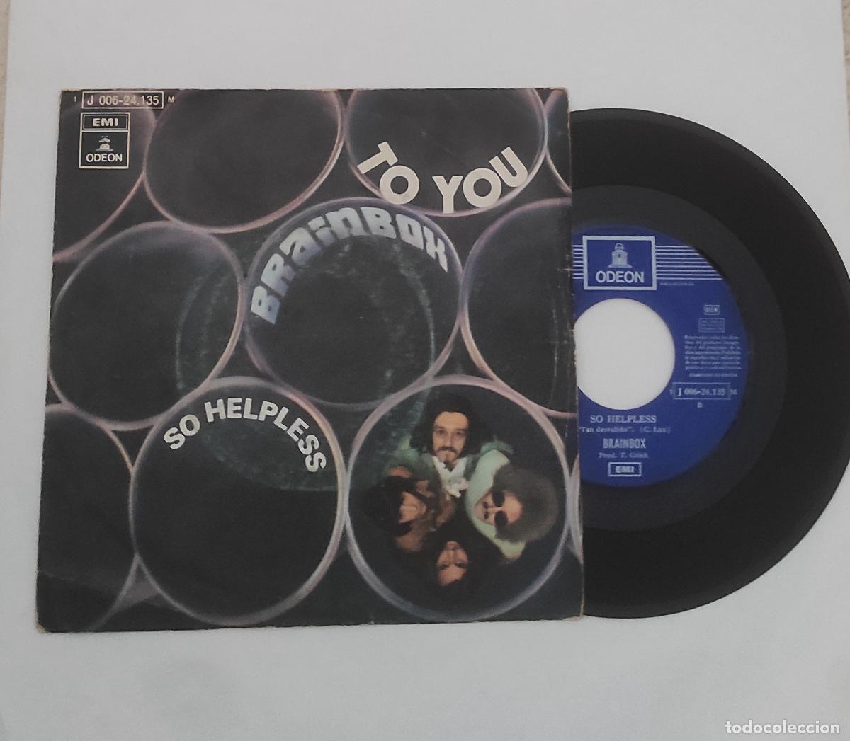 Discos de vinilo: Brainbox - To You / So Helpless - EMI-Odeon 1 J 006-24.135 - espa&ntilde;a- 1970 (Rock Progressivo)
