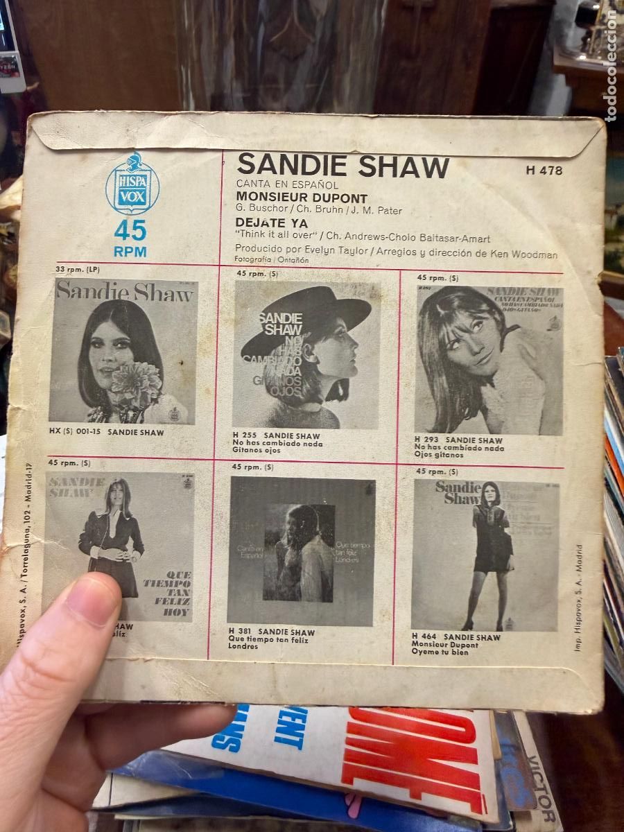 Discos de vinilo: SINGLES SANDIE - SHAW - Foto 2