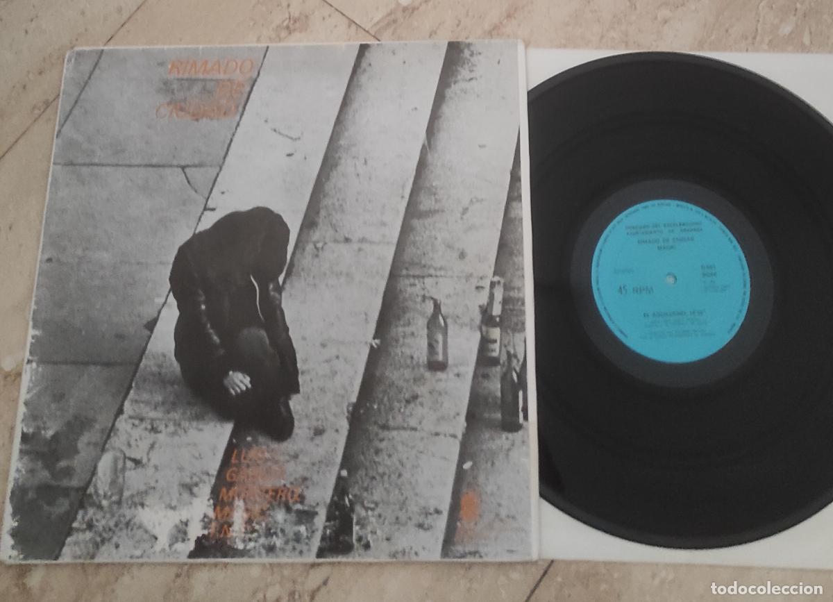 Discos de vinilo: RIMADO DE CIUDAD -MINI LP 45 RPM- LUIS GARCIA MONTERO / MAGIC / T.N.T. - GRANADA 1983-COMPLETO