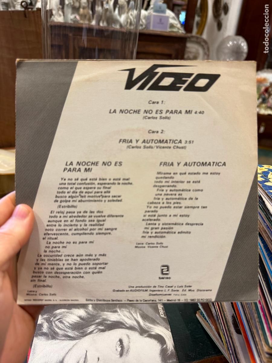 Discos de vinilo: SINGLES VIDEO - LA NOCHE NO ES PARA MI - Foto 2