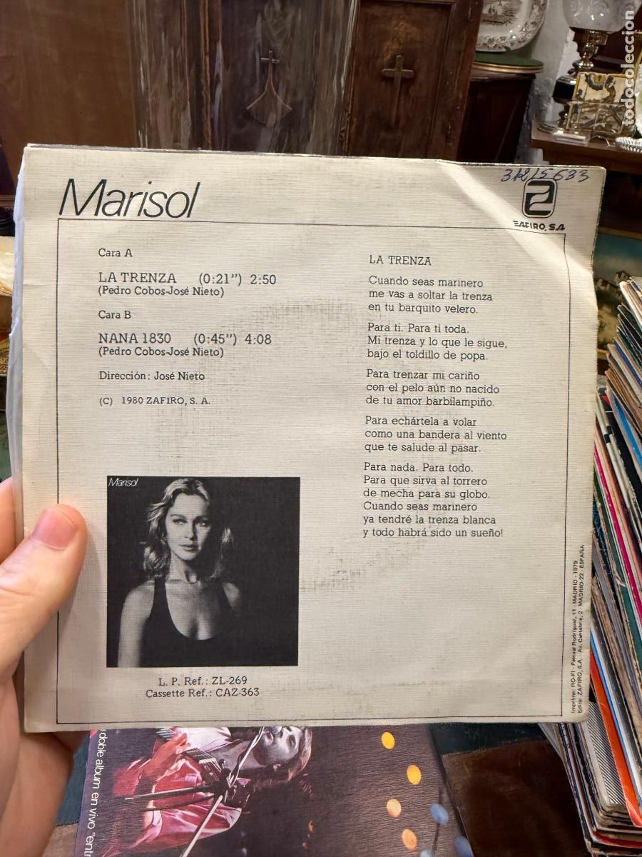 Discos de vinilo: SINGLES MARISOL - LA TRENZA - Foto 2