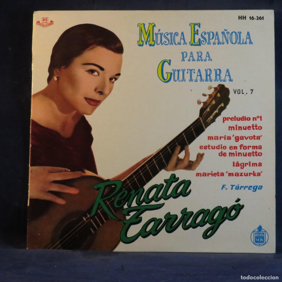 Discos de vinilo: RENATA TARRAG&Oacute; - M&Uacute;SICA ESPA&Ntilde;OLA PARA GUITARRA - EP