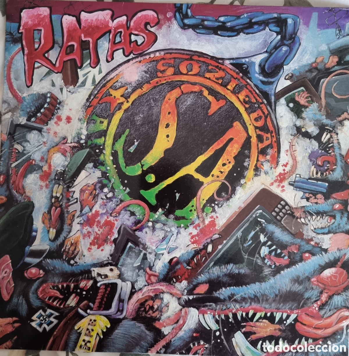 Discos de vinilo: Disco Sociedad Alcoh&oacute;lica Ratas original LP ved fotos