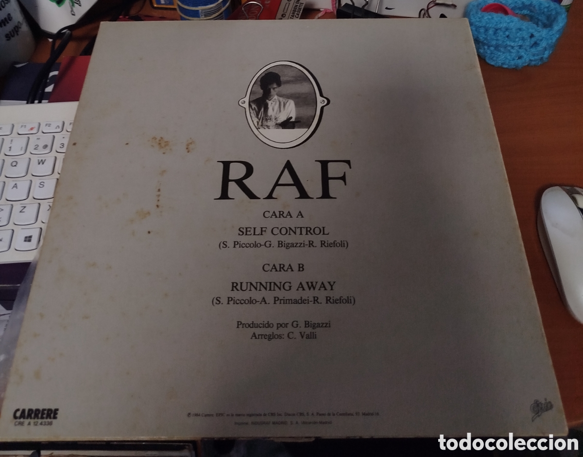 Discos de vinilo: RAF - self control. Edici&oacute;n espa&ntilde;ola - Foto 2