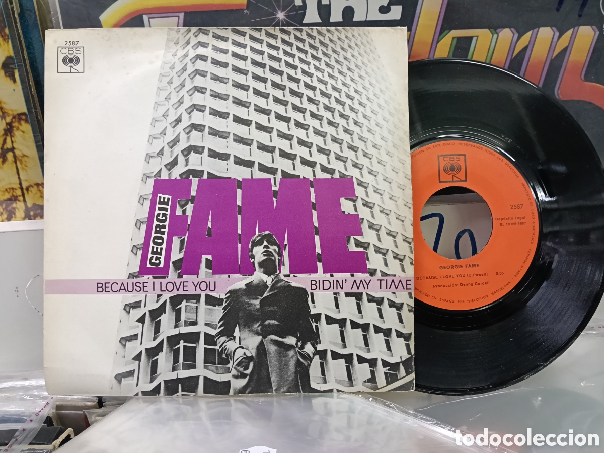 Discos de vinilo: George Fame single because i LOVE you Espa&ntilde;a 1967