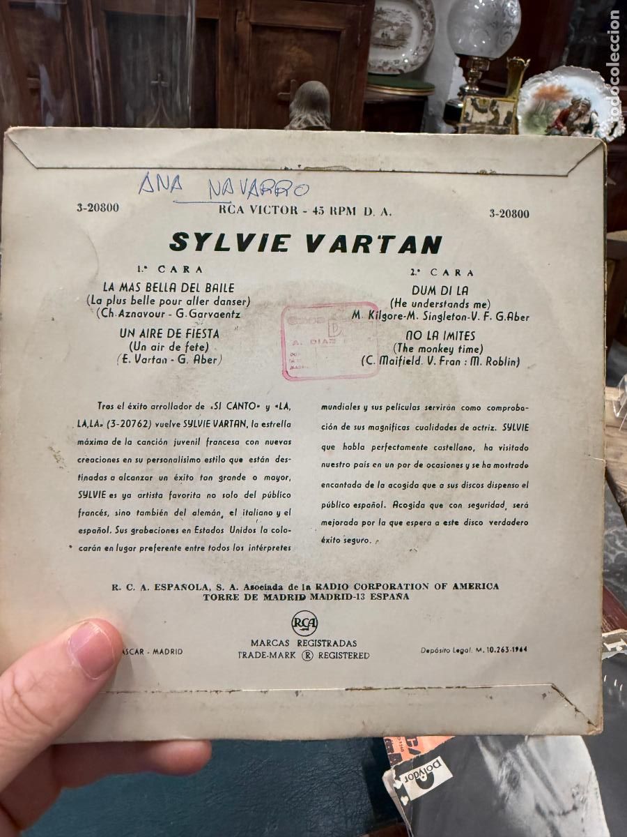 Discos de vinilo: SINGLE SYLVIE VARTAN - - Foto 2