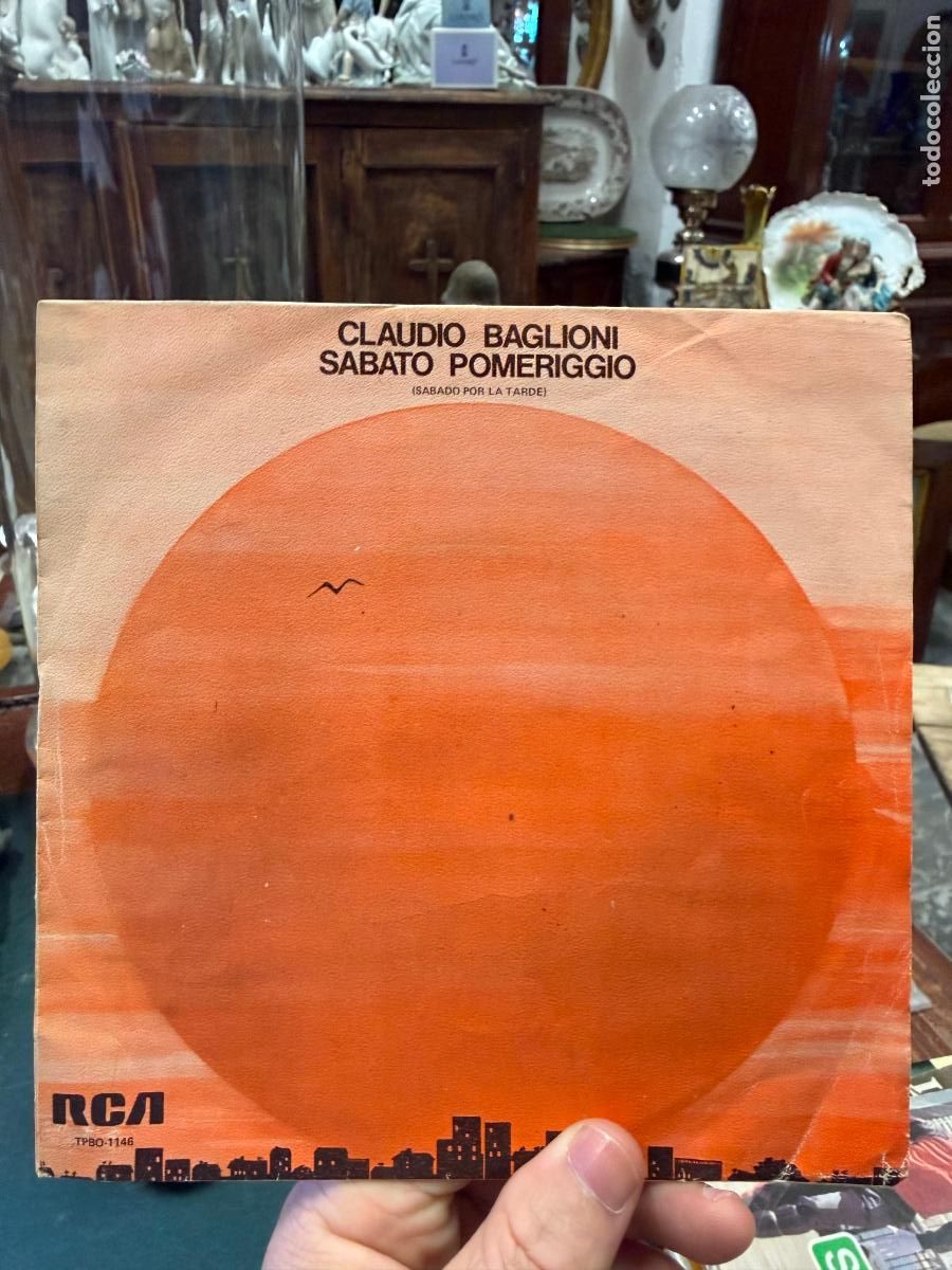 Discos de vinilo: SINGLE CLAUDIO BAGLIONI SABATO POMERIGGIO