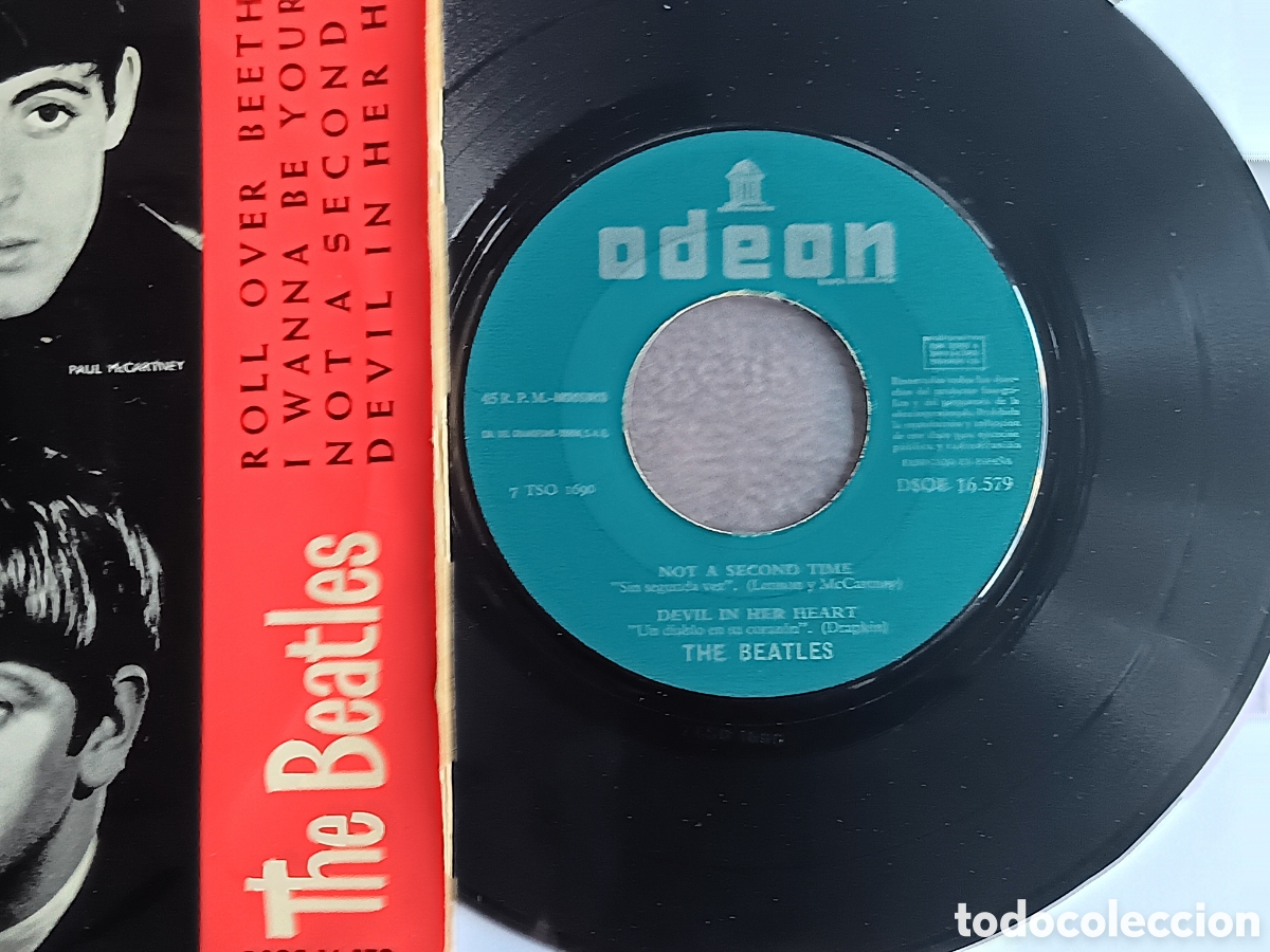 Discos de vinilo: BEATLES SINGLE EP EMI ODEON ESPA&Ntilde;A LABEL VERDE - Foto 2