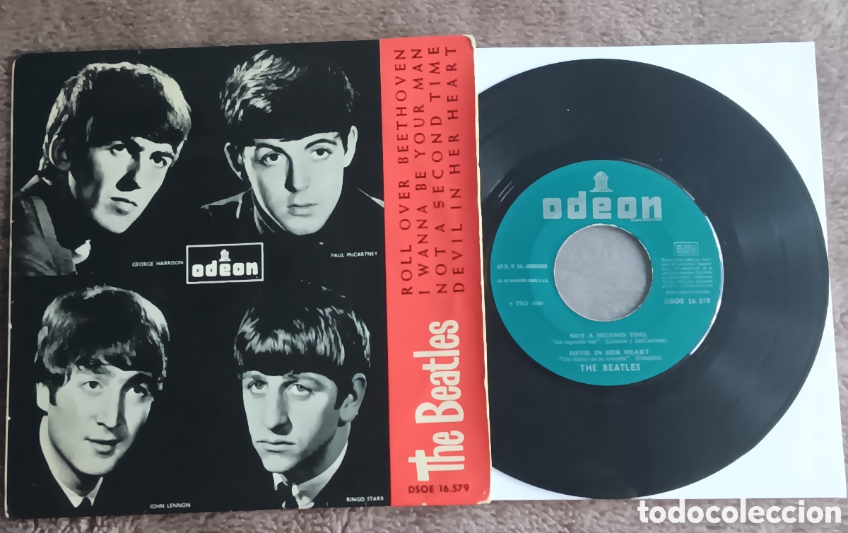 Discos de vinilo: BEATLES SINGLE EP EMI ODEON ESPA&Ntilde;A LABEL VERDE