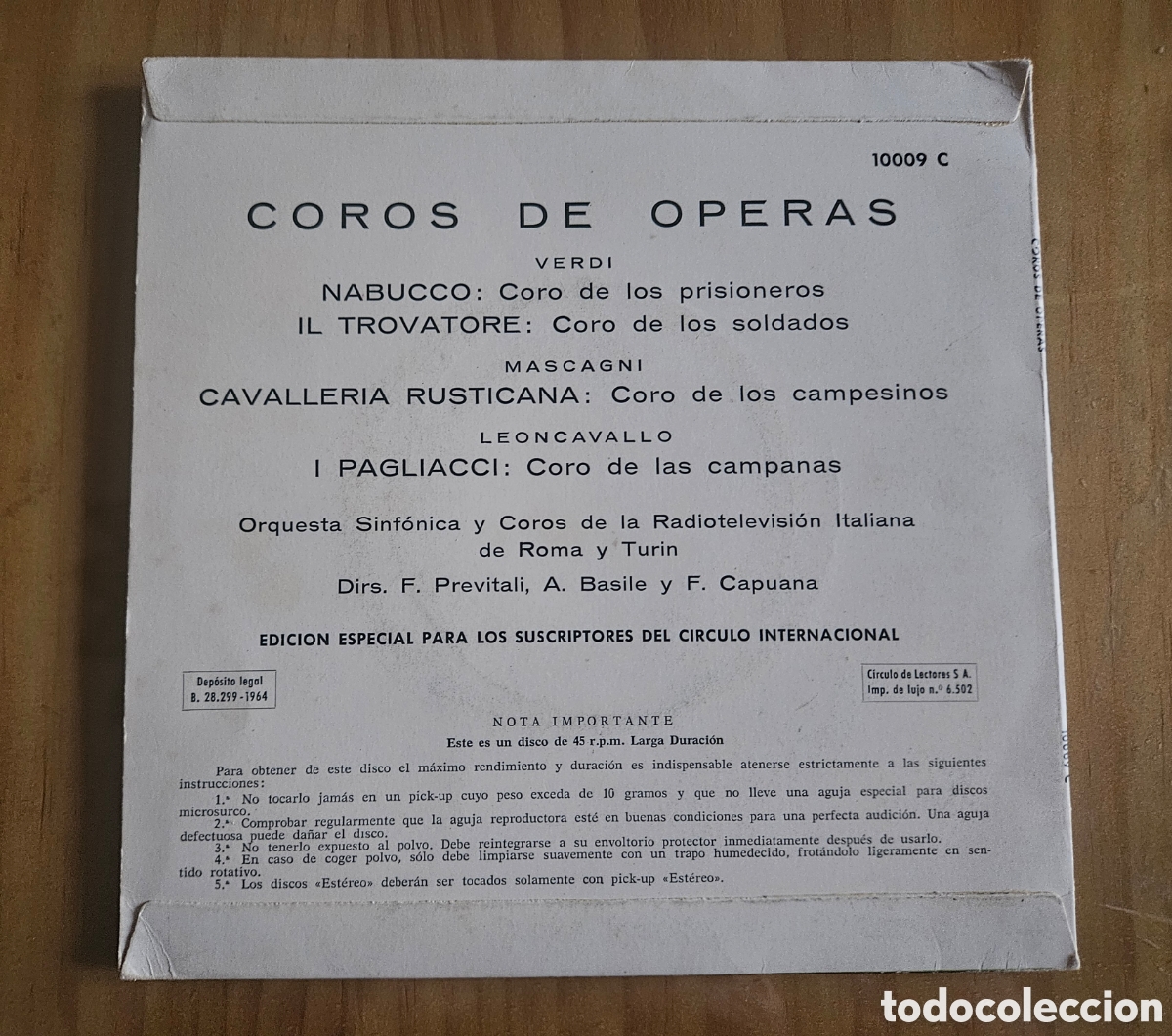 Discos de vinilo: Single Coros de &Oacute;peras - Foto 3