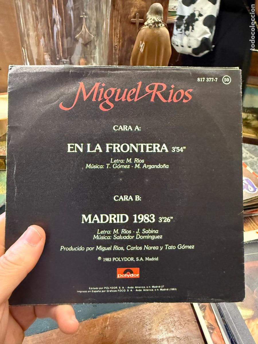 Discos de vinilo: SINGLE ROCK & RIOS - EN LA FRONTERA - Foto 2