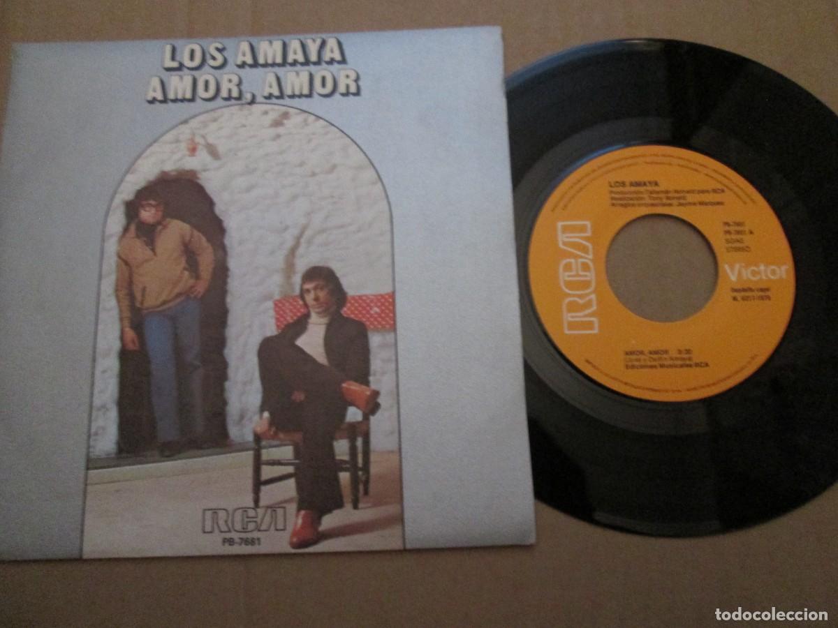 Discos de vinilo: LOS AMAYA - Amor Amor / Chimbala. Single, ed espa&ntilde;ola 7&rdquo; 1979. Impecable (NM)