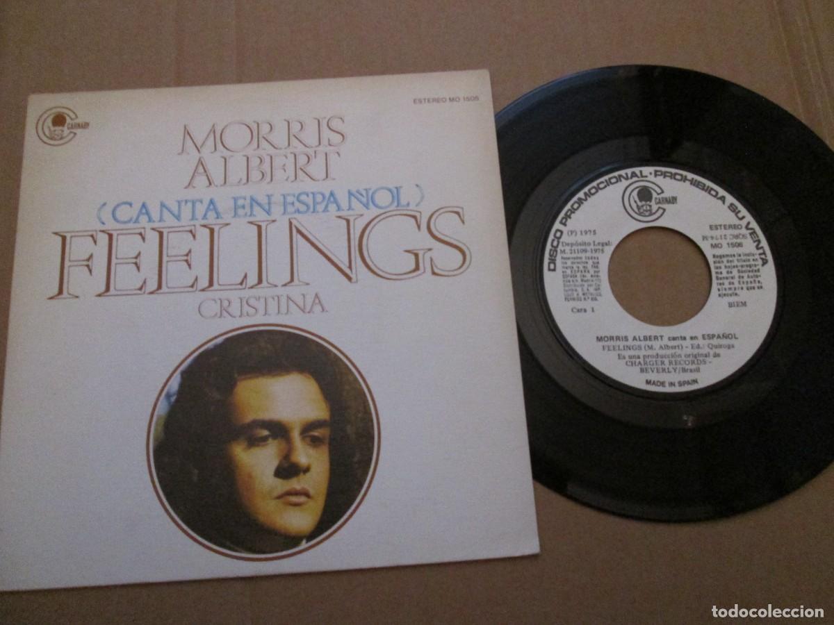 Discos de vinilo: MORRIS ALBERT - Feelings / Cristina (en espa&ntilde;ol). Single, ed espa&ntilde;ola 7&rdquo; 1975 PROMO. Impecable (NM)