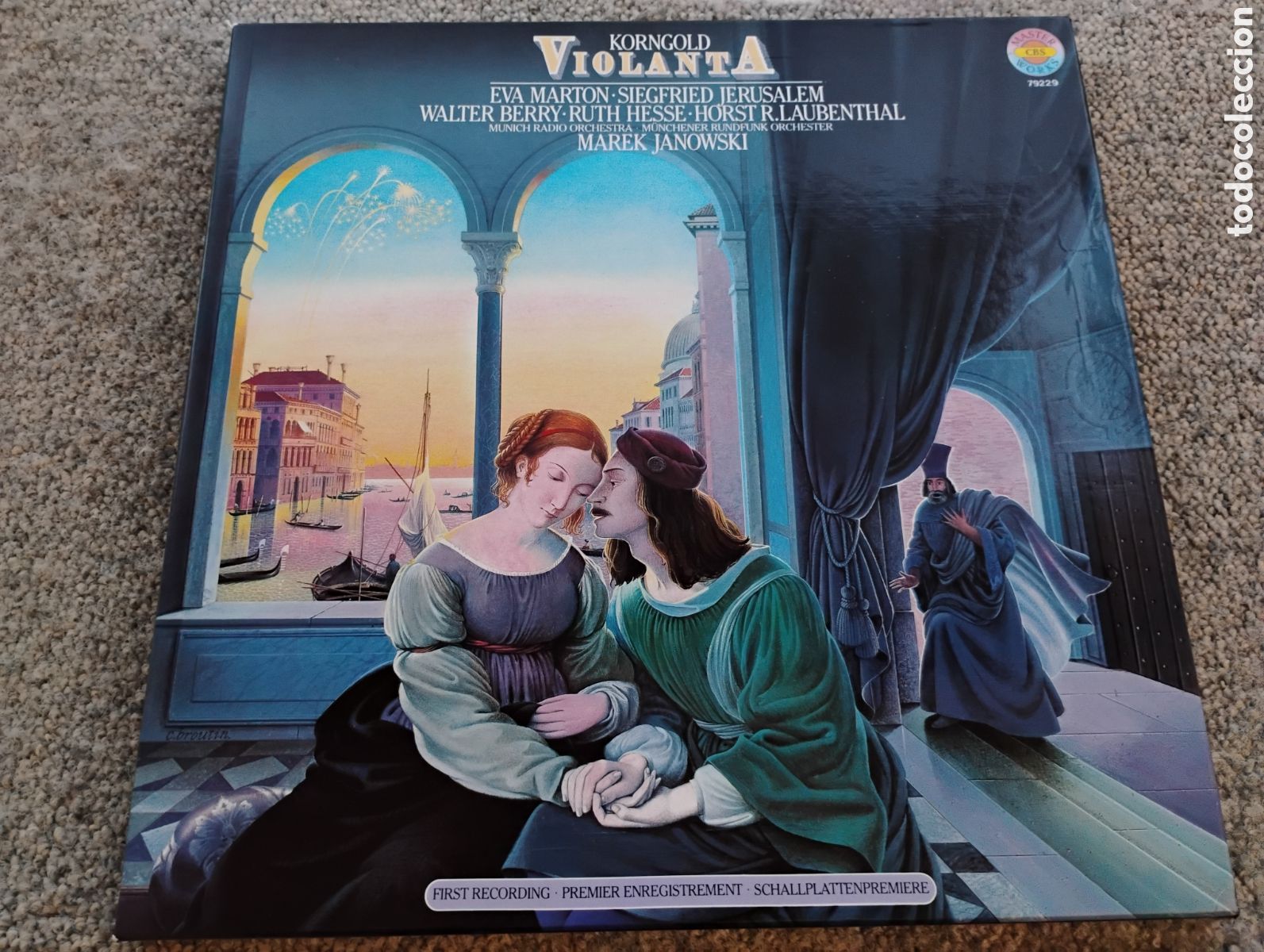 Discos de vinilo: Korngold: Marton, Berry, Jerusalem, Hesse. Marek Janowski. CBS 2 LP
