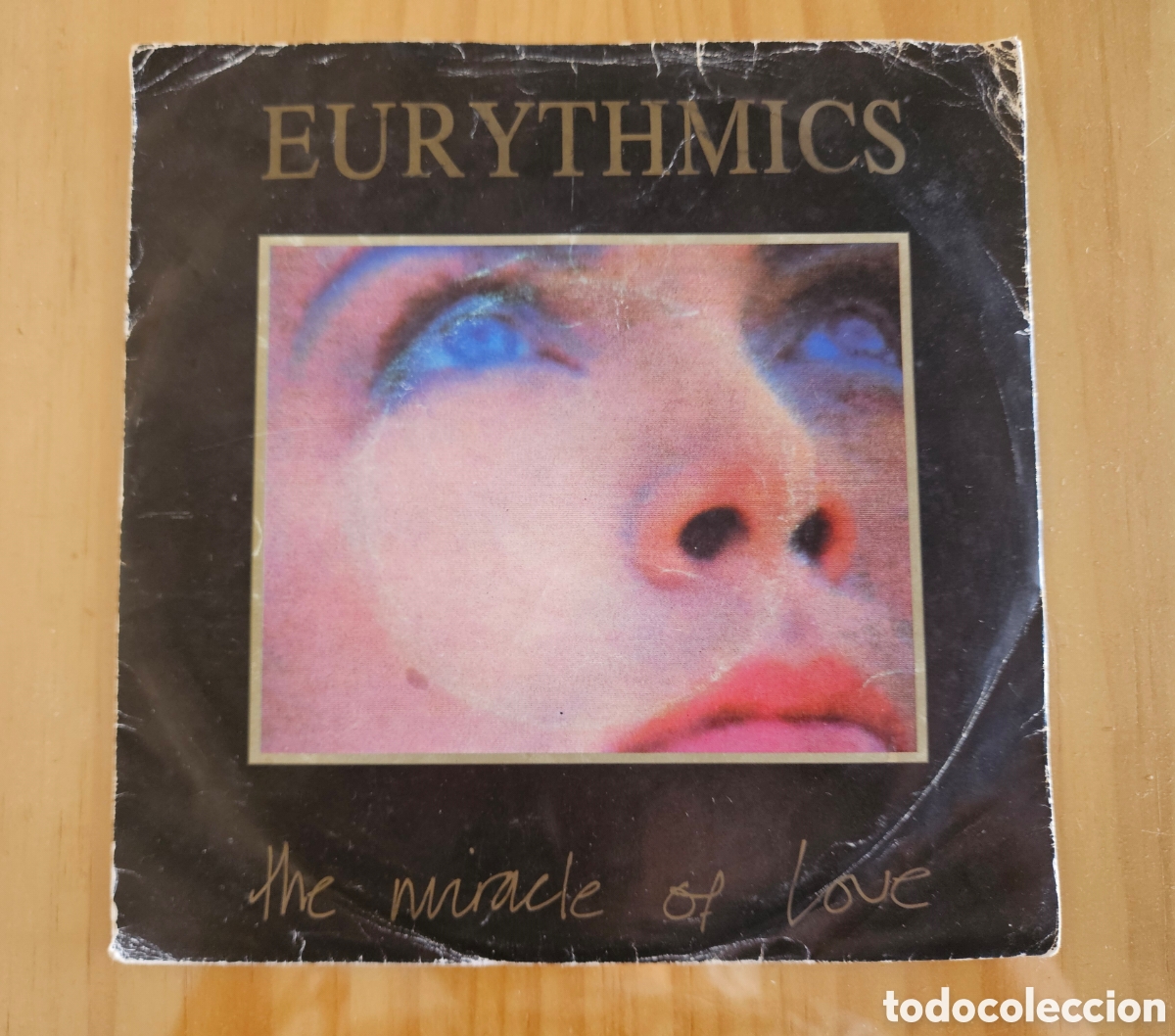 Discos de vinil: EURYTHMICS ( THE MIRACLE OF LOVE - WHEN TOMORROW COMES ) 1986 SINGLE 45