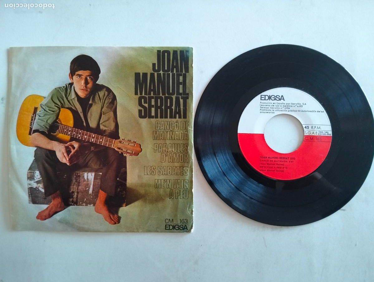 Discos de vinilo: JOAN MANUEL SERRAT, CANGO DE MATINADA , EDITA EDIGSA, A&Ntilde;O 1966