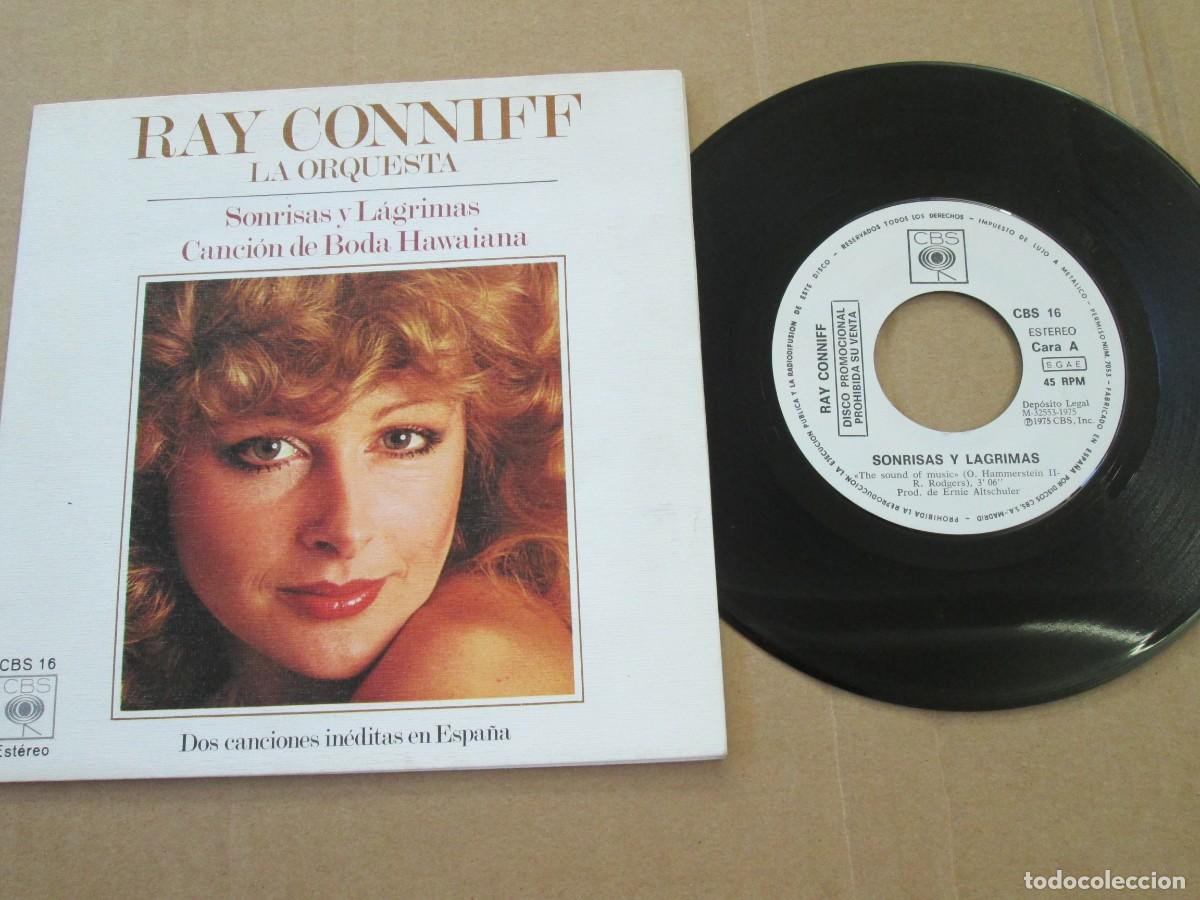 Discos de vinilo: RAY CONNIFF - Sonrisas y L&aacute;grimas / Canci&oacute;n de Boda Hawaiana. Single, ed espa&ntilde;ola 7&rdquo; PROMO 1975. NM