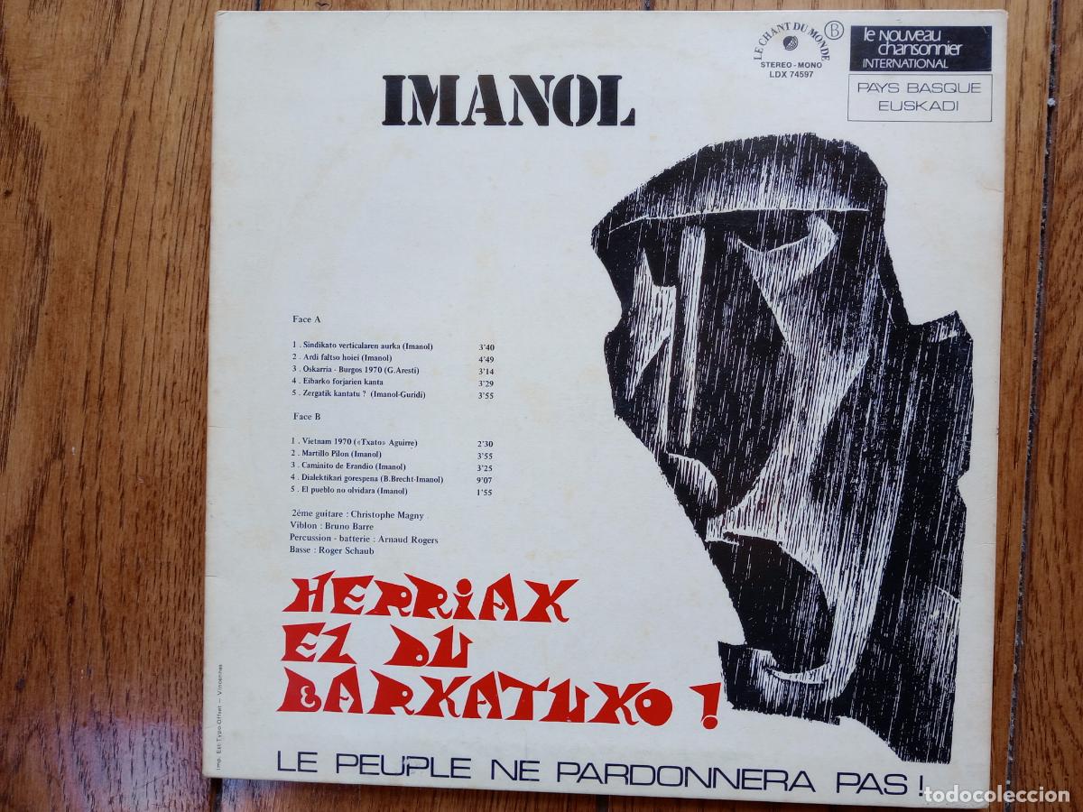 Discos de vinilo: Imanol - herriak ez du barkatuko - Foto 6