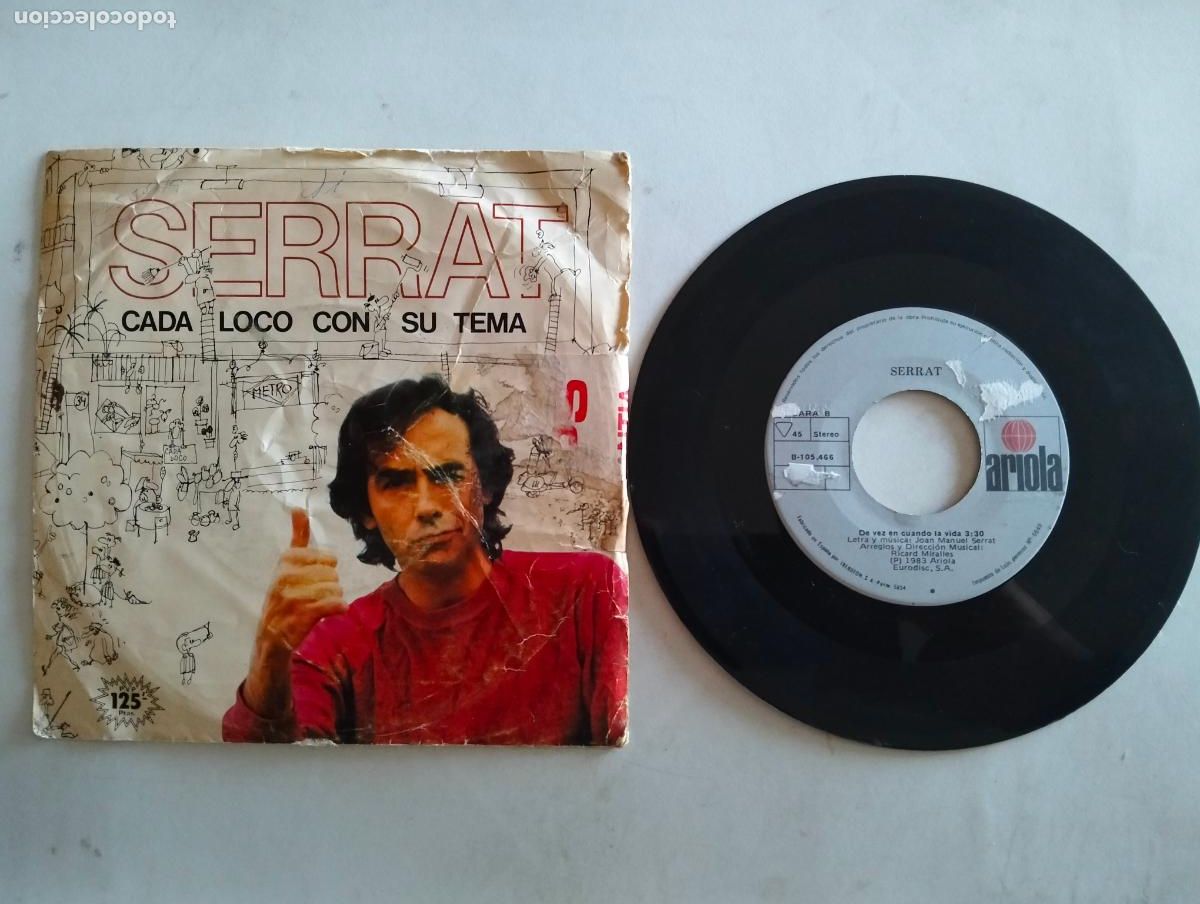 Discos de vinilo: JOAN MANUEL SERRAT, CADA LOCO CON SU TEMA , EDITA ARIOLA, A&Ntilde;O 1983