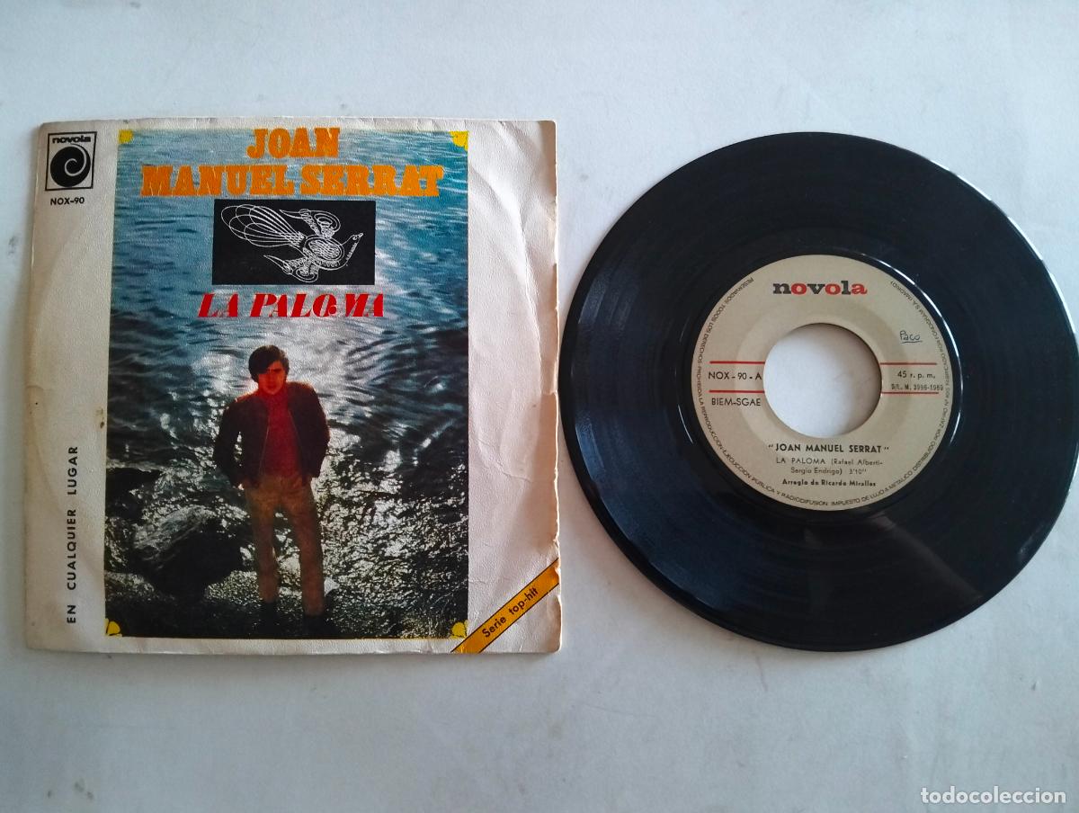 Discos de vinilo: JOAN MANUEL SERRAT, LA PALOMA, EDITA NOVOLA, A&Ntilde;O 1969