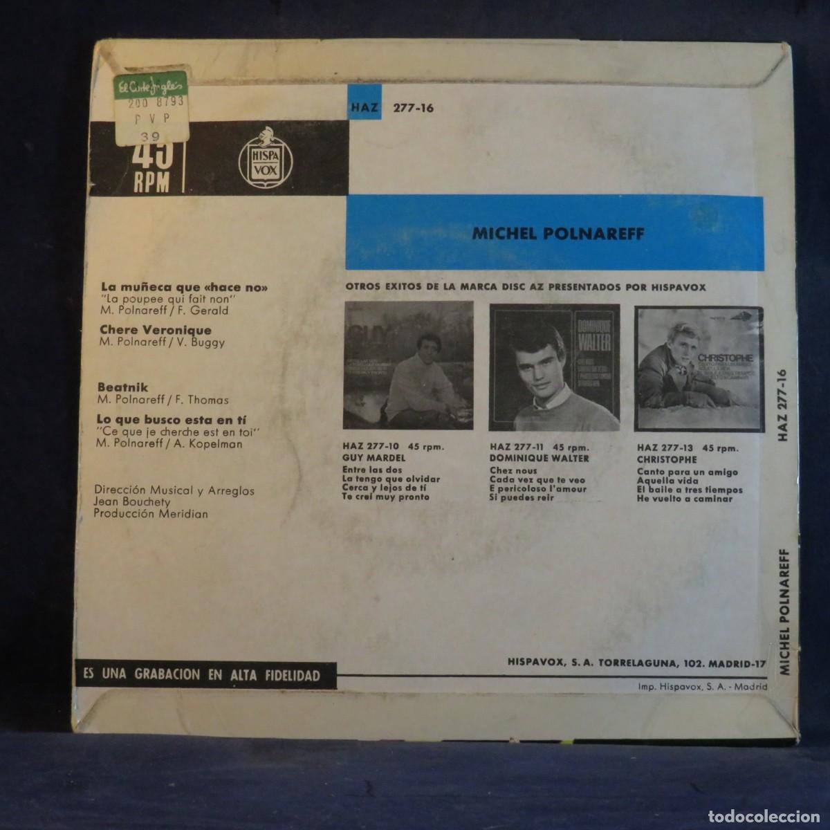 Discos de vinilo: MICHEL POLNAREFF - LA MU&Ntilde;ECA QUE HACE NO + 3 EP - Foto 2