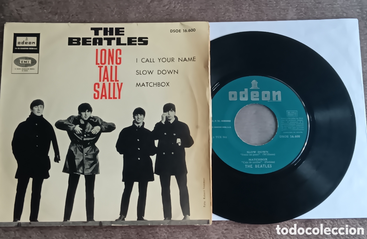 Discos de vinilo: BEATLES SINGLE EP EMI ODEON ESPA&Ntilde;A LABEL VERDE RARO - Foto 1