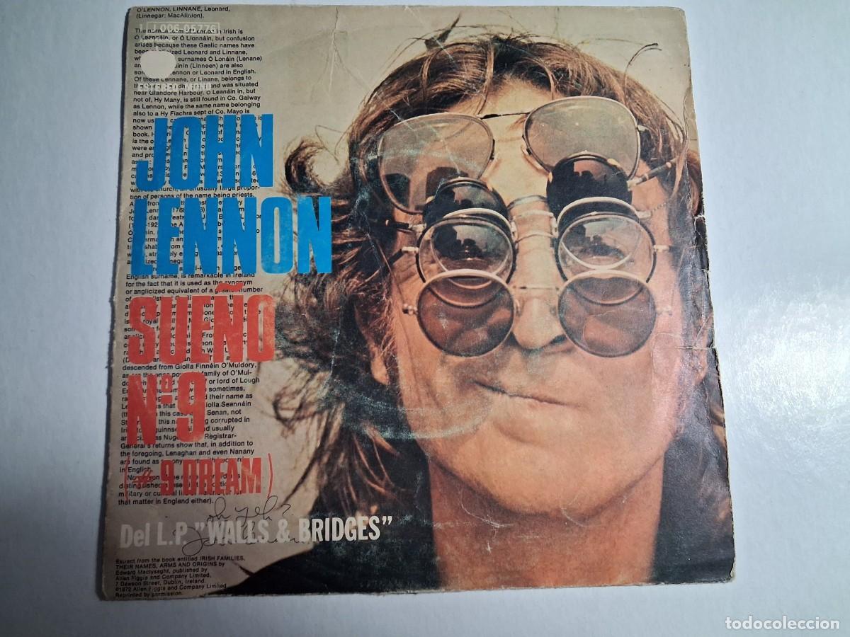 Discos de vinilo: single john lennon (beatles). 9 dream. what you got. apple 1975 spain (seminuevo)