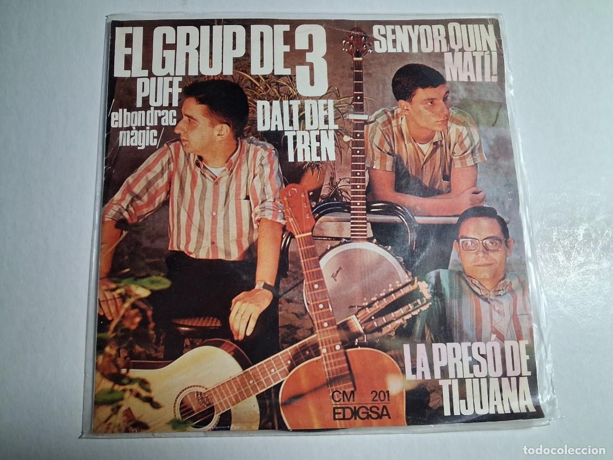 Discos de vinilo: single el grup de 3. dalt del tren + 3 temes. edigsa 1967 spain (seminou)