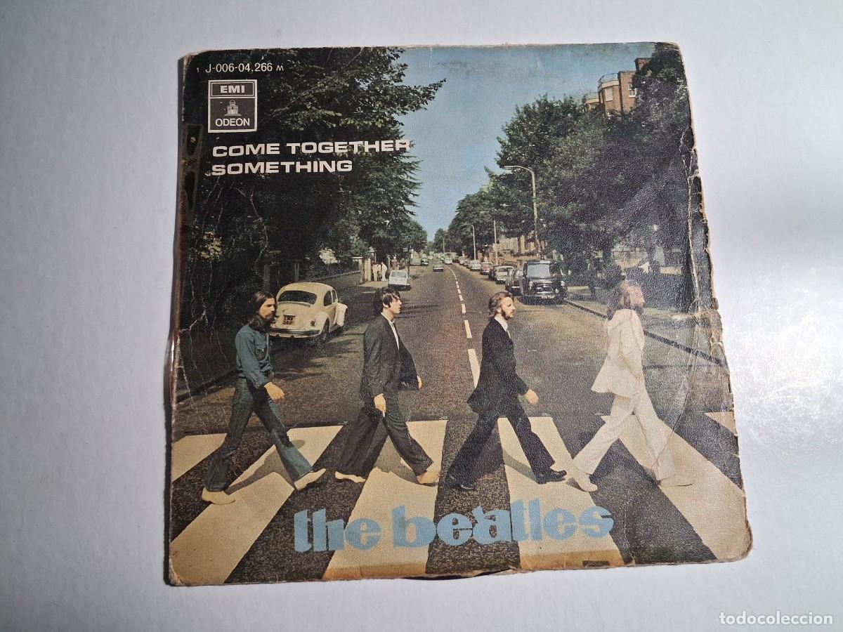Discos de vinilo: single the beatles. come together. some thing. emi 1969 spain (buen estado)