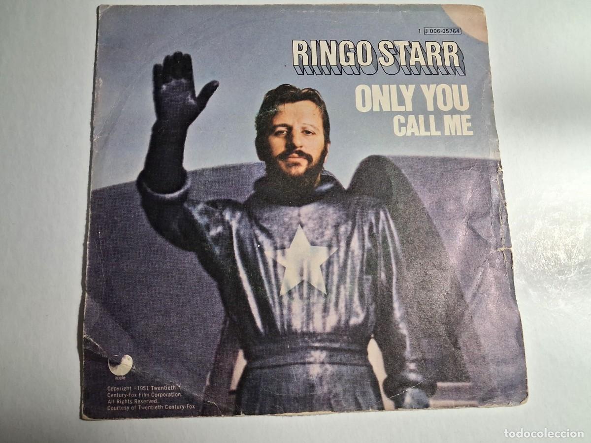Discos de vinilo: single ringo starr (beatles). only you. call me. apple 1974 spain (buen estado)