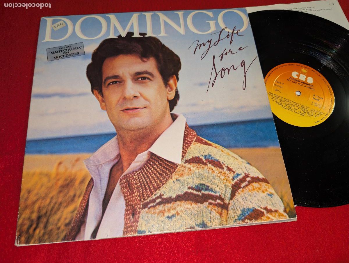 Discos de vinilo: PLACIDO DOMINGO My life for a Song LP 1983 CBS ESPA&Ntilde;A SPAIN gatefold PROMO MOCEDADES