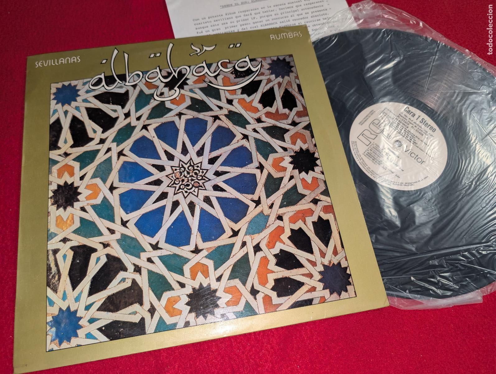 Discos de vinilo: ALBAHACA Albahaca Sevillanas Rumbas LP 1983 RCA Victor PROMO + HOJA PROMO MANGLIS+TITO DUARTE