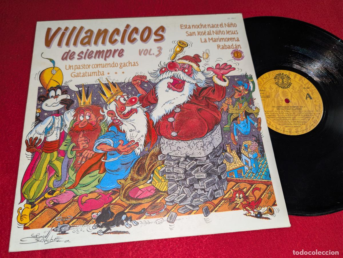 Discos de vinilo: CORAL VOCES BLANCAS Villancicos de siempre Vol.3 LP 1984 Doblon JUAN SANCHEZ COVER comic