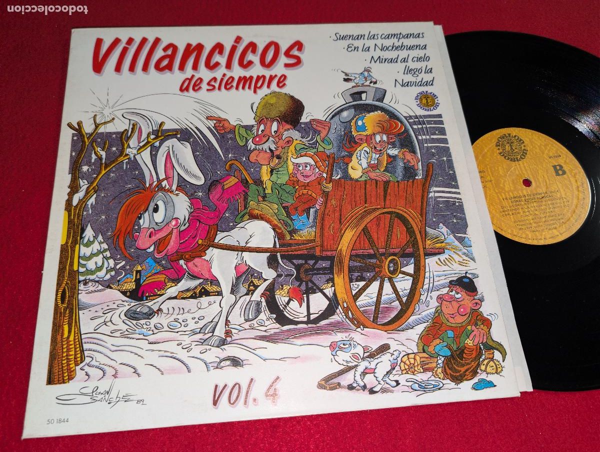 Discos de vinilo: CORAL VOCES BLANCAS Villancicos de siempre Vol.4 LP 1984 Doblon JUAN SANCHEZ COVER comic