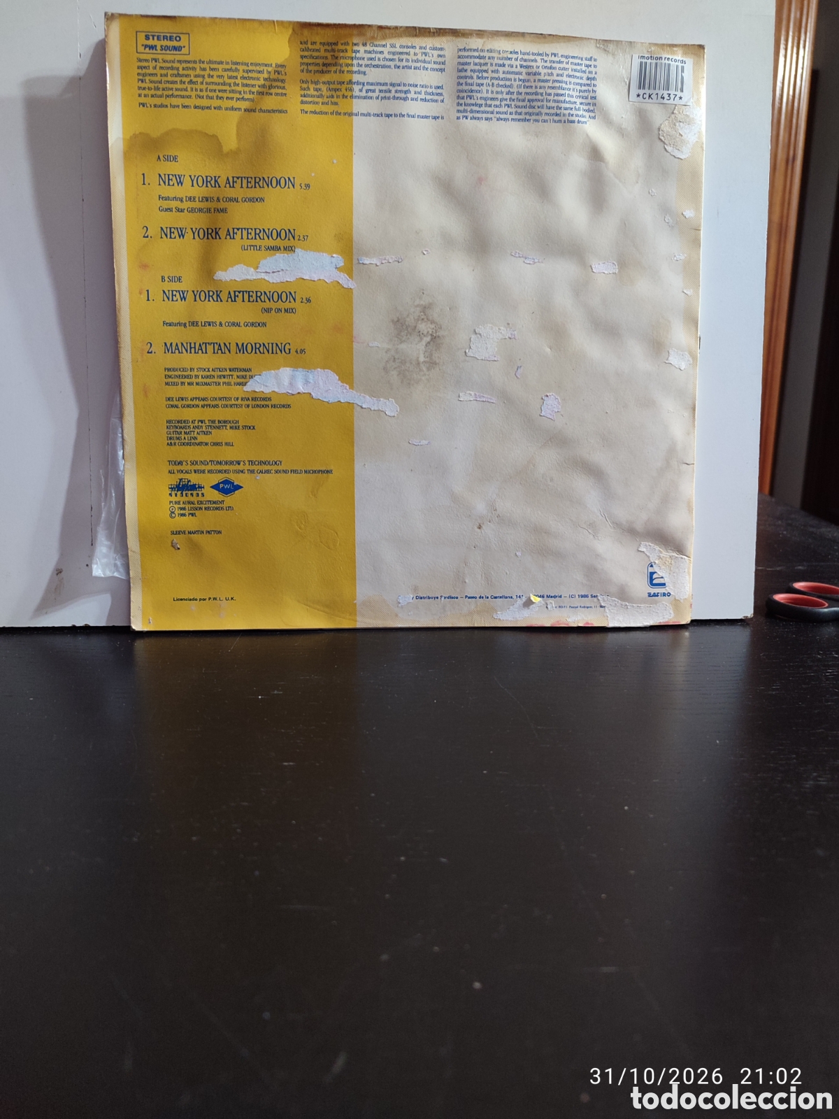 Discos de vinilo: Disco de vinilo ck 1437 - Foto 2