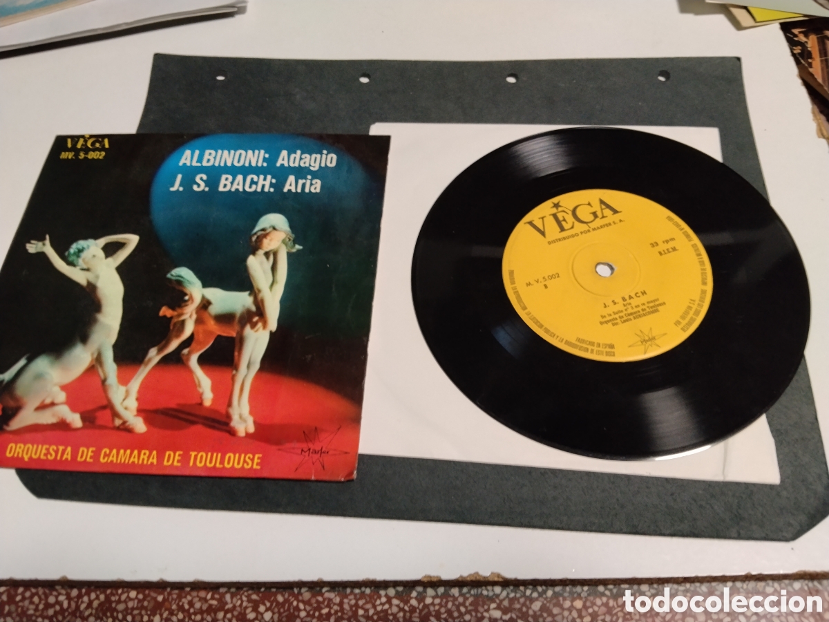 Discos de vinilo: Vinilo albinoni Bach orquesta de c&aacute;mara de Toulouse