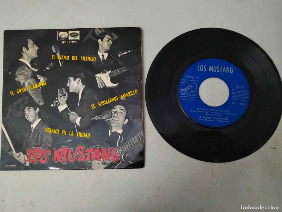 Discos de vinilo: LOS MUSTANG, SUBMARINO AMARILLO, EDITA LA VOZ DE SU AMO, A&Ntilde;O 1966