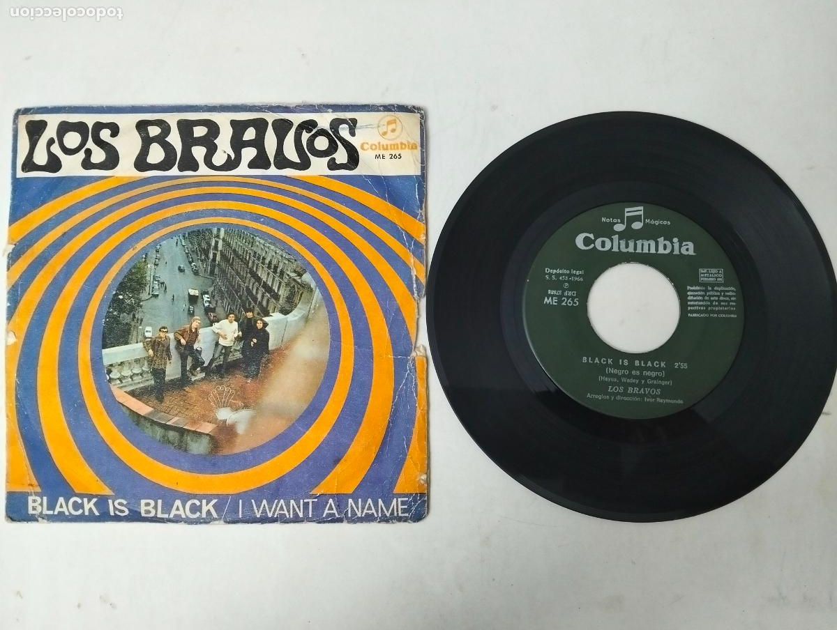 Discos de vinilo: LOS BRAVOS, BLACK IS BLACK, EDITA COLUMBIA, A&Ntilde;O 1966