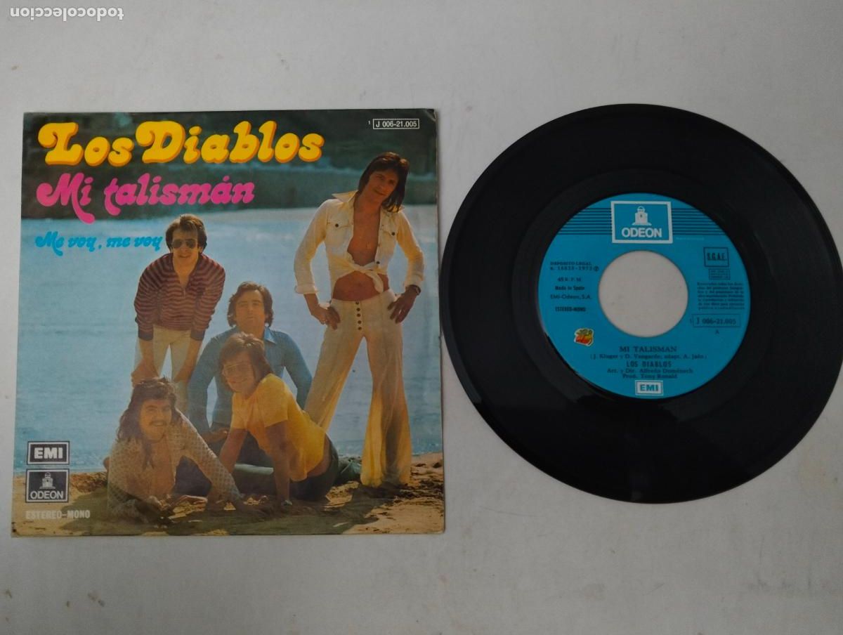 Discos de vinilo: LOS DIABLOS, MI TALISMAN, EDITA EMI-ODEON, A&Ntilde;O 1973
