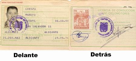 Documentos antiguos: Licencia de Conduci&oacute;n de ciclomotores - Foto 1