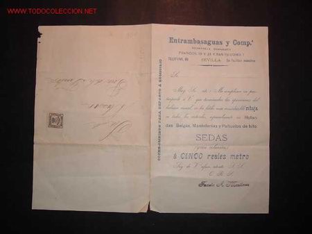 Documentos antiguos: CIRCULAR DE ENTRAMBASAGUAS Y Cia. - Foto 1