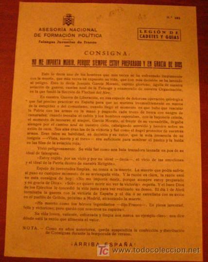 Documentos antiguos: Legi&oacute;n de cadetes y guias, no me importa morir porque siempre estoy preparado y en gracia de dios