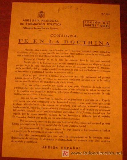 Documentos antiguos: Legi&oacute;n de flechas, consigna, fe en la doctrina - Foto 1
